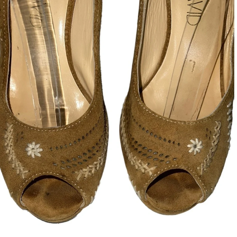 Joan & David Brown Suede Wedges